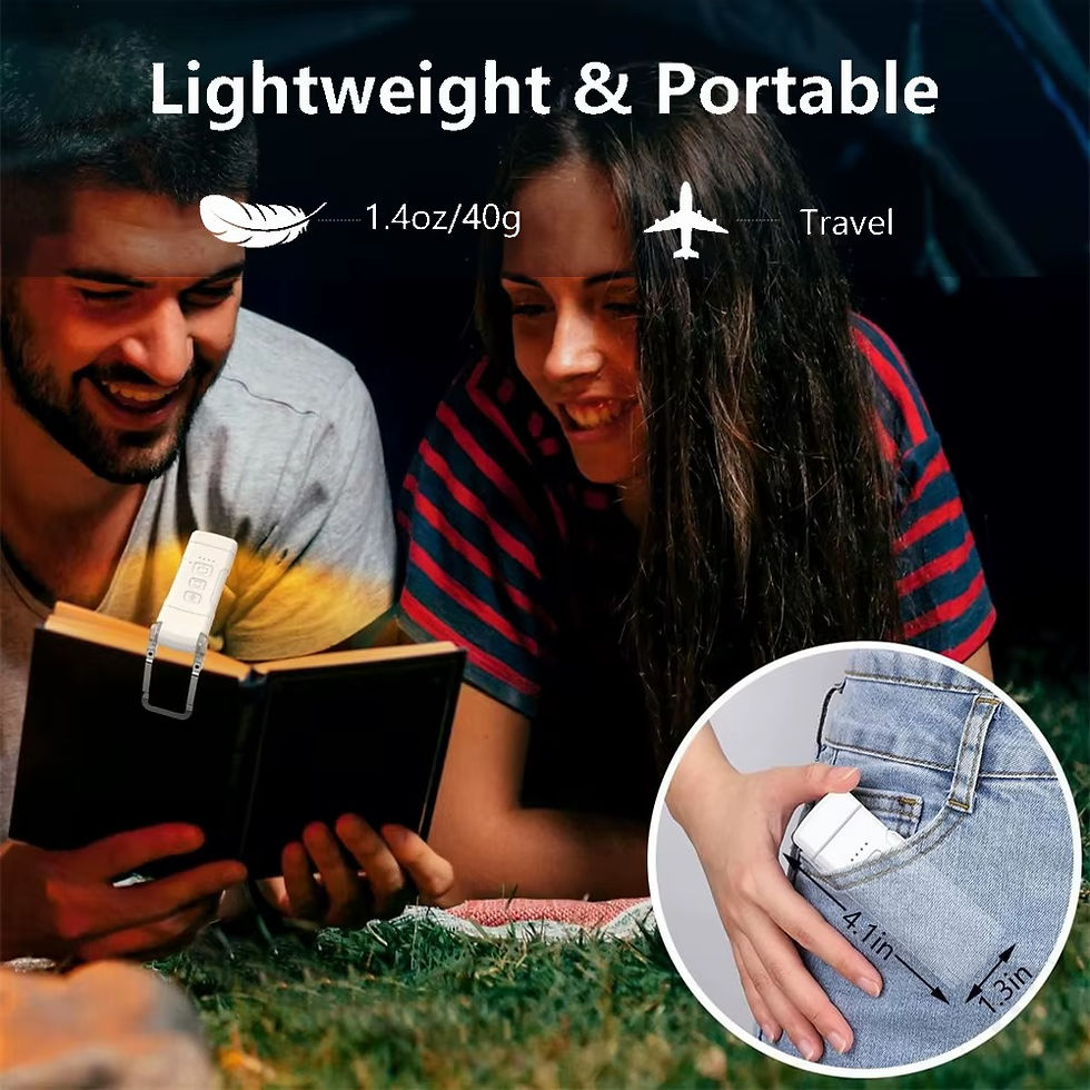 Miniature : Lampe de lecture, liseuse LED, pince marque page rechargeable