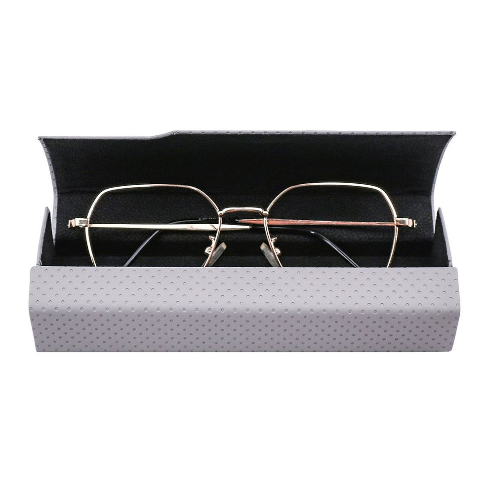 Miniature : Étui à lunettes rigide en métal fermeture aimantée D04
