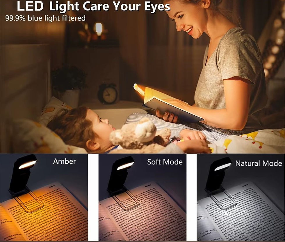 Miniature : Lampe de lecture, liseuse LED, pince marque page rechargeable