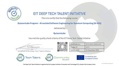 EIT Deep Tech Talent Initiative Quality Check for QuLearnLab's AI-SEQ Program
