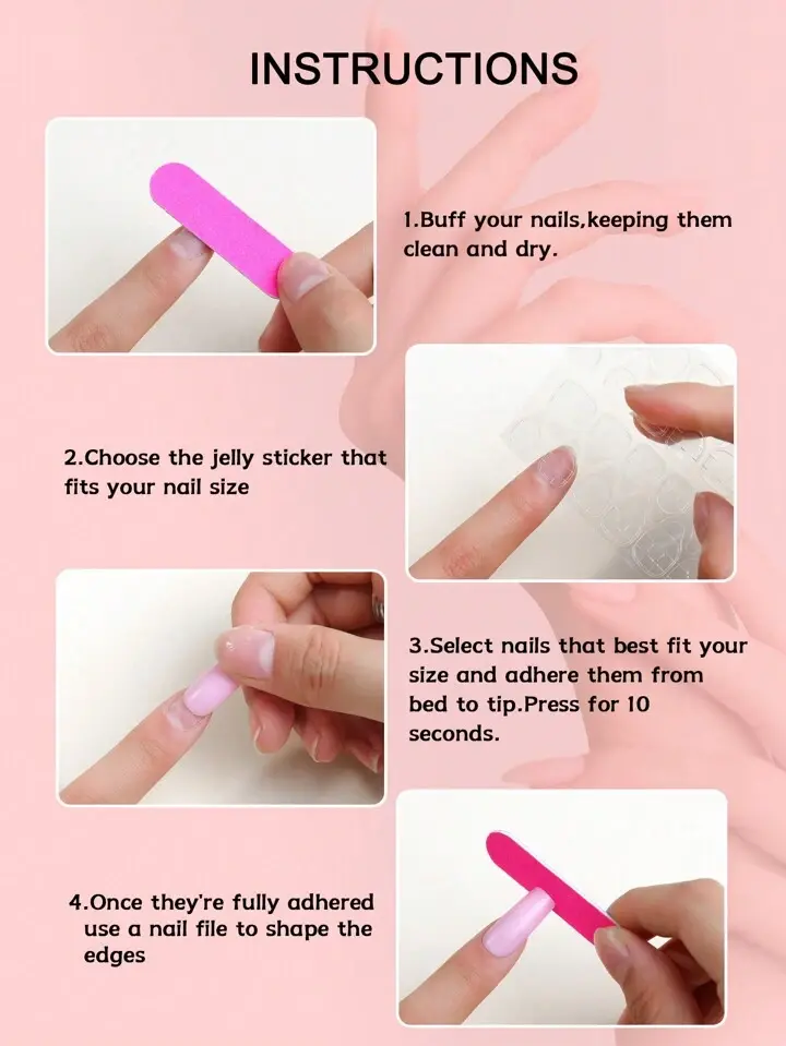 Thumbnail: 24pcs Punk Style Medium Almond Press On Nail