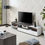 Thumbnail: Modern 72' 3-drawer Tv Stand - White