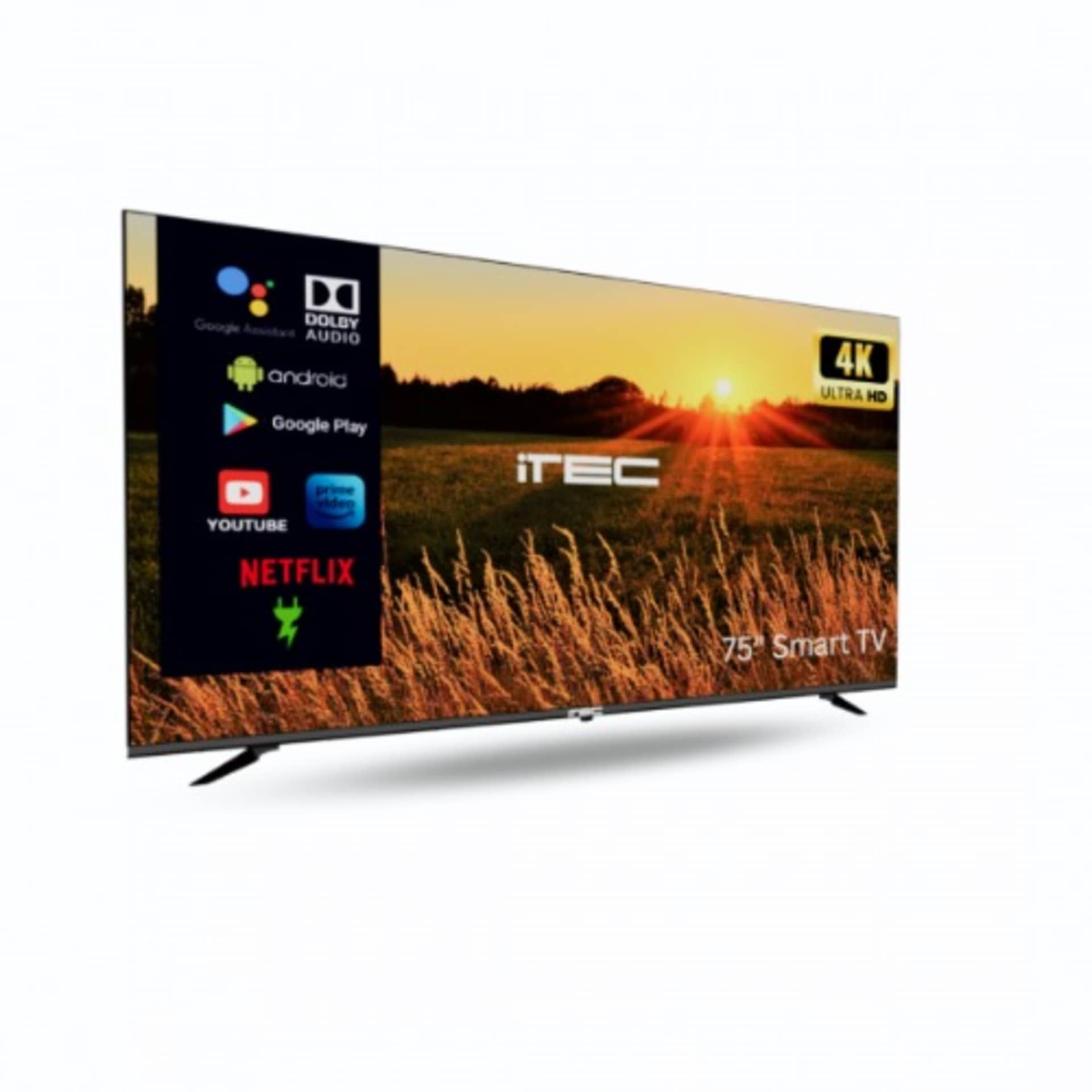iTEC 75'' Smart Uhd Tv- Usb, Hdmi, Dolby + 3840 * 21600 Screen Resolution (1yr)