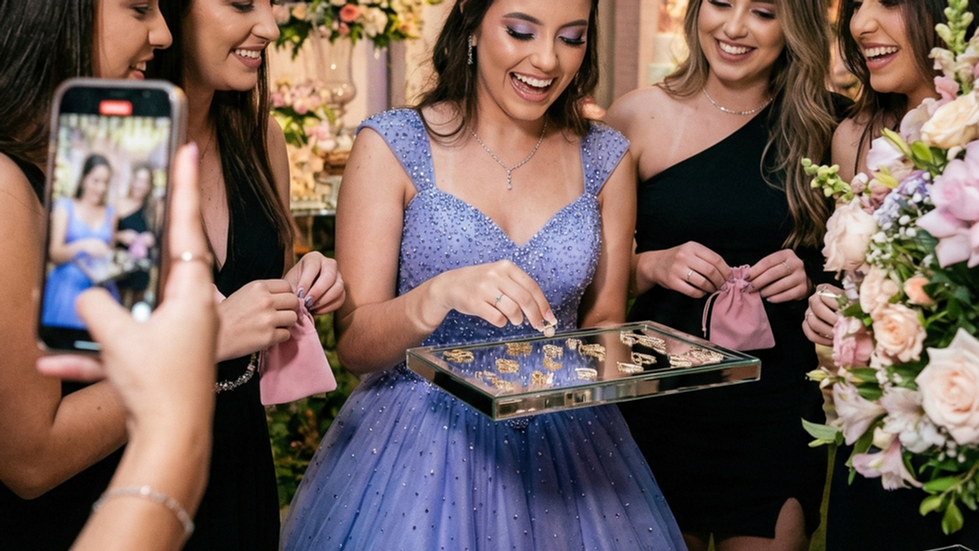 Charm bar na festa de 15 anos: a atração que vira lembrança e Story na hora