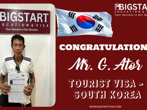 SOUTH KOREA: TOURIST VISA GRANTED – MR. G. ATOR!