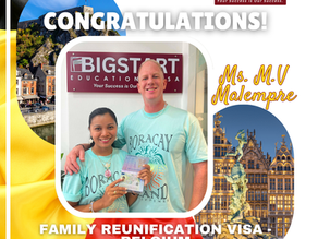 BELGIUM: FAMILY REUNIFICATION VISA GRANT - MS. M.V MALEMPRE