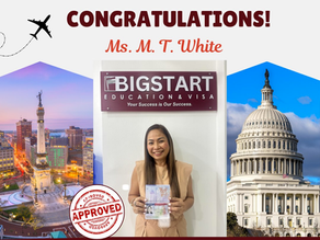 USA - TOURIST VISA GRANTED- MS. M., T. WHITE