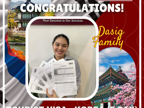 SOUTH KOREA: TOURIST VISA GRANTED - DASIG FAMILY (5 PAX)