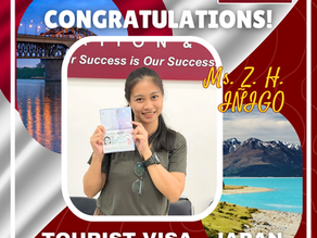 JAPAN: TOURIST VISA GRANTED - MS. Z. H. IÑIGO