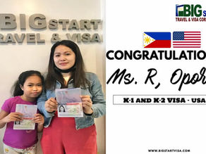 USA: K1 & K2 (FIANCÉE & DEPENDENT) VISA GRANTED: MS. R. OPORTO!