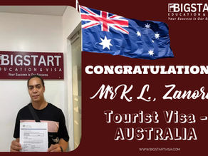 AUSTRALIA: TOURIST VISA GRANTED – MR. K. L. ZANORIA!