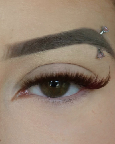 fox eye lash extensions on a customer at muse artistry