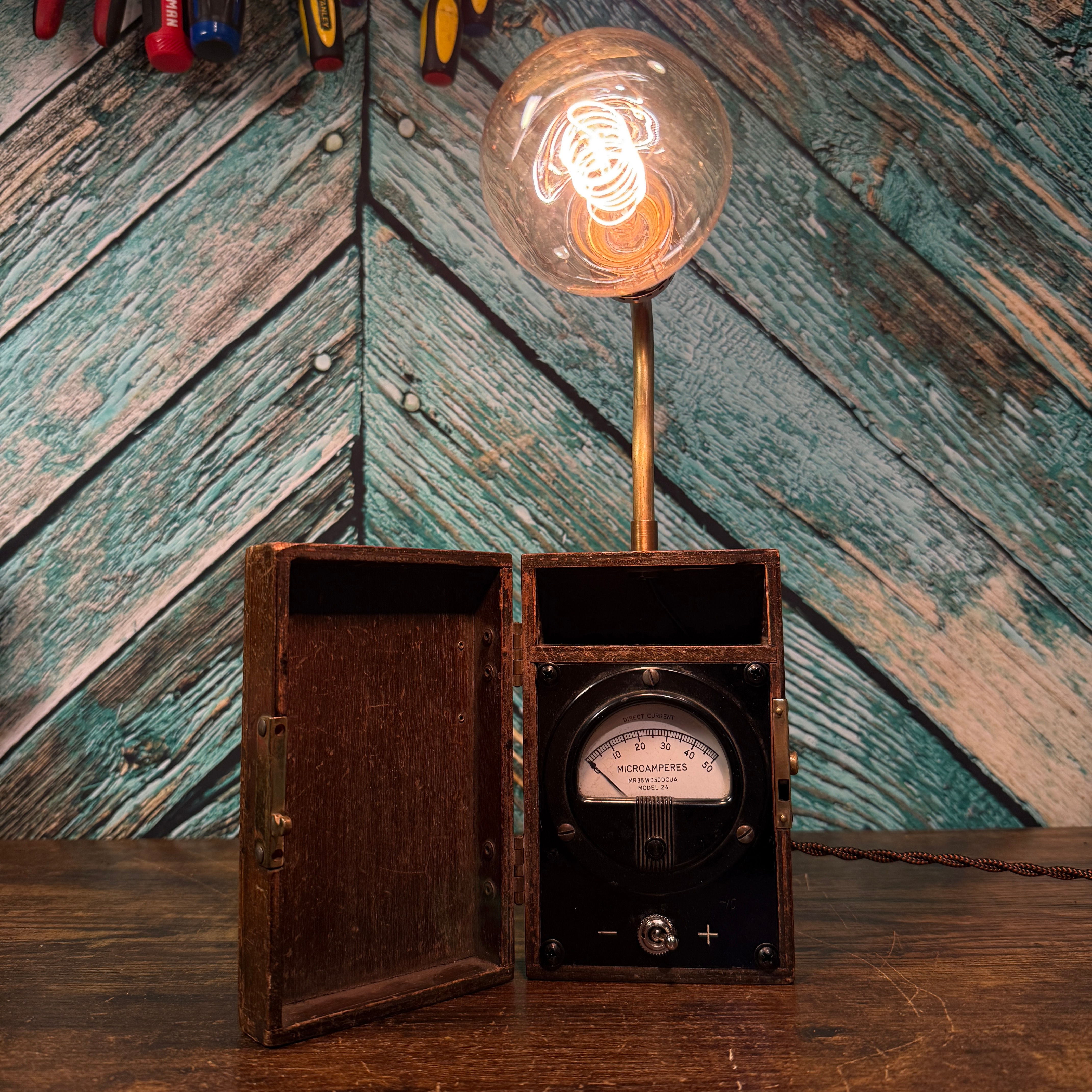 1940s/50s Ammeter in Wood case