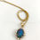Thumbnail: black opal pendant diamonds yellow gold
