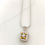 Thumbnail: square diamond pendant two tone yellow diamond