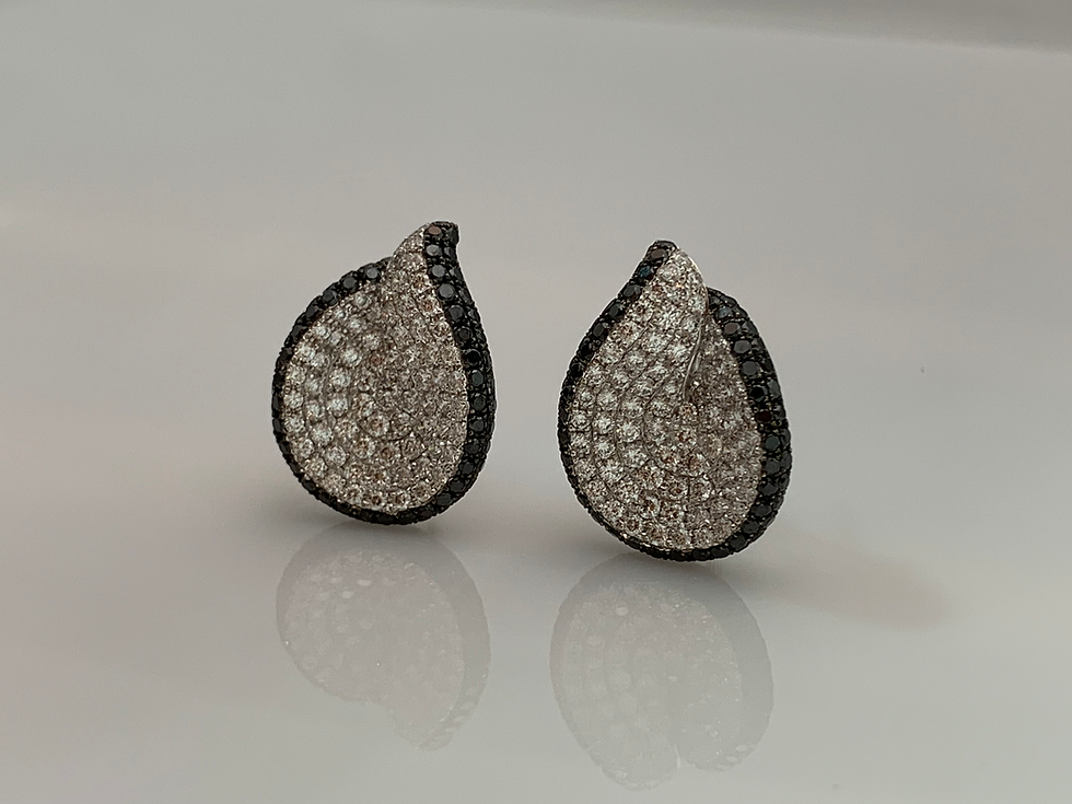 Thumbnail: Black and White Diamond Earrings