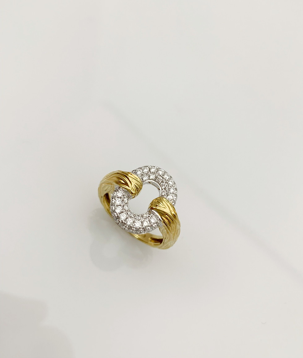 two-tone diamond ring