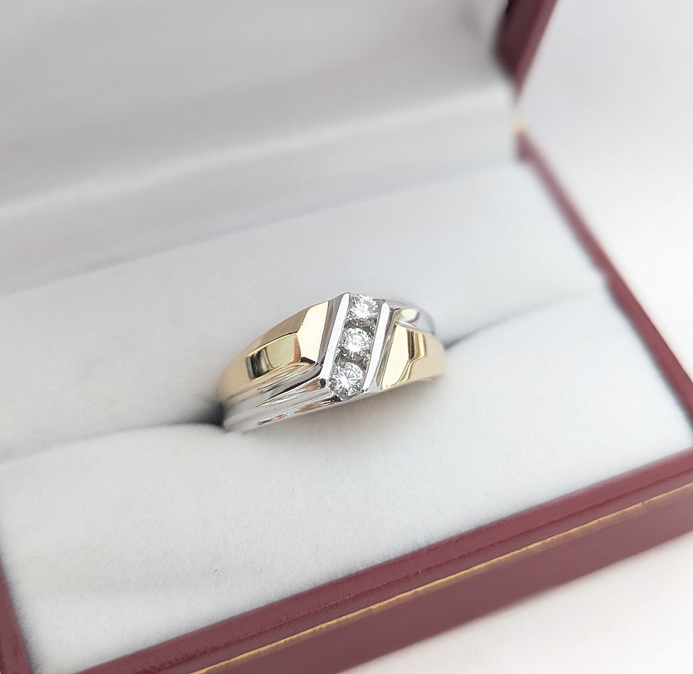 Thumbnail: 10kt Two-Tone Men’s Diamond Ring 0.33ct