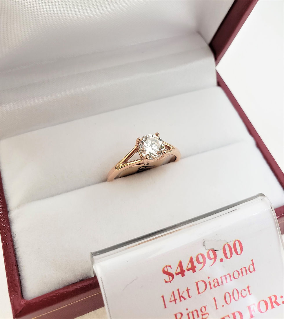 Thumbnail: 14kt Rose Gold Diamond Ring 1.00ct
