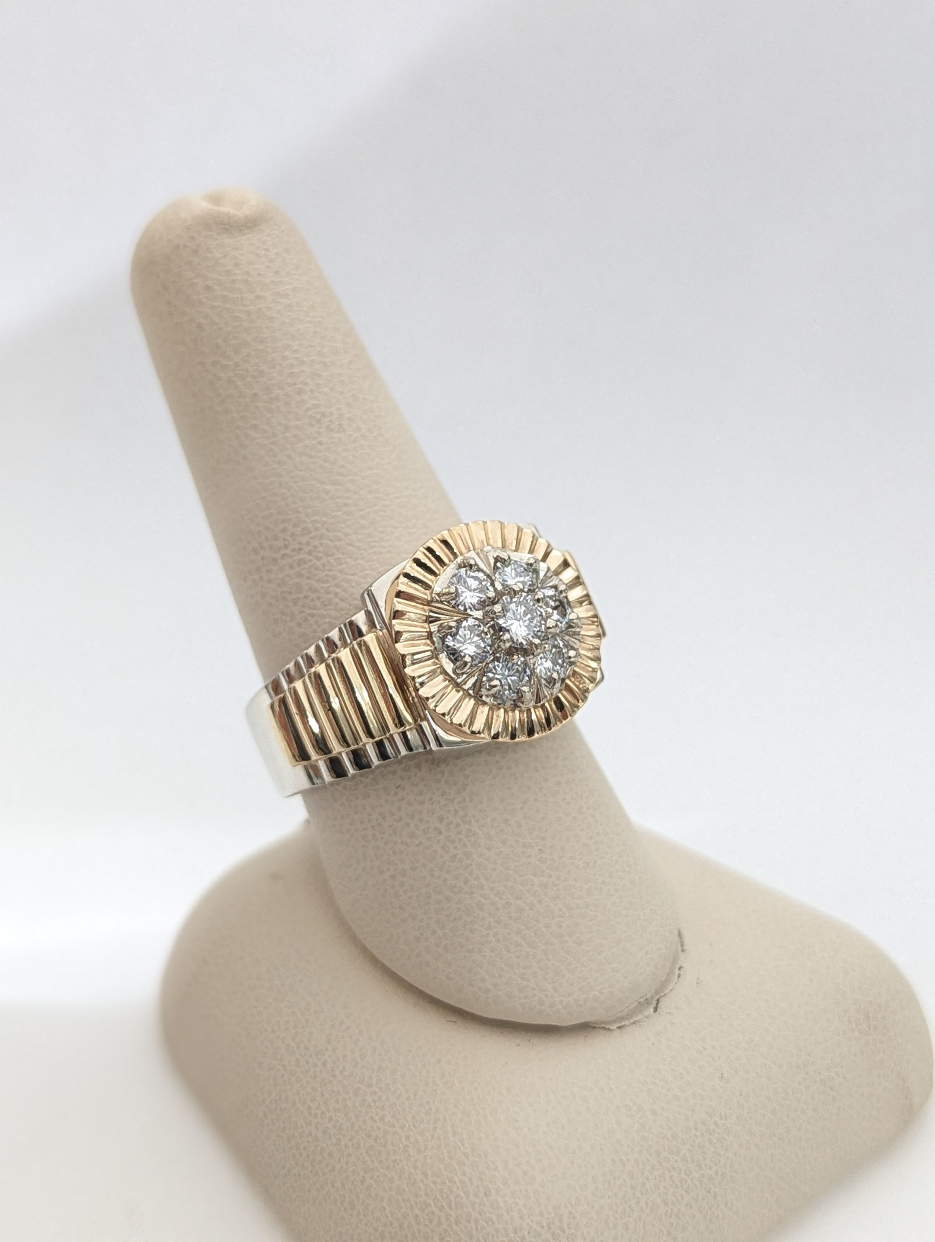 14kt Rolex Style Ring 0.75ct tdw