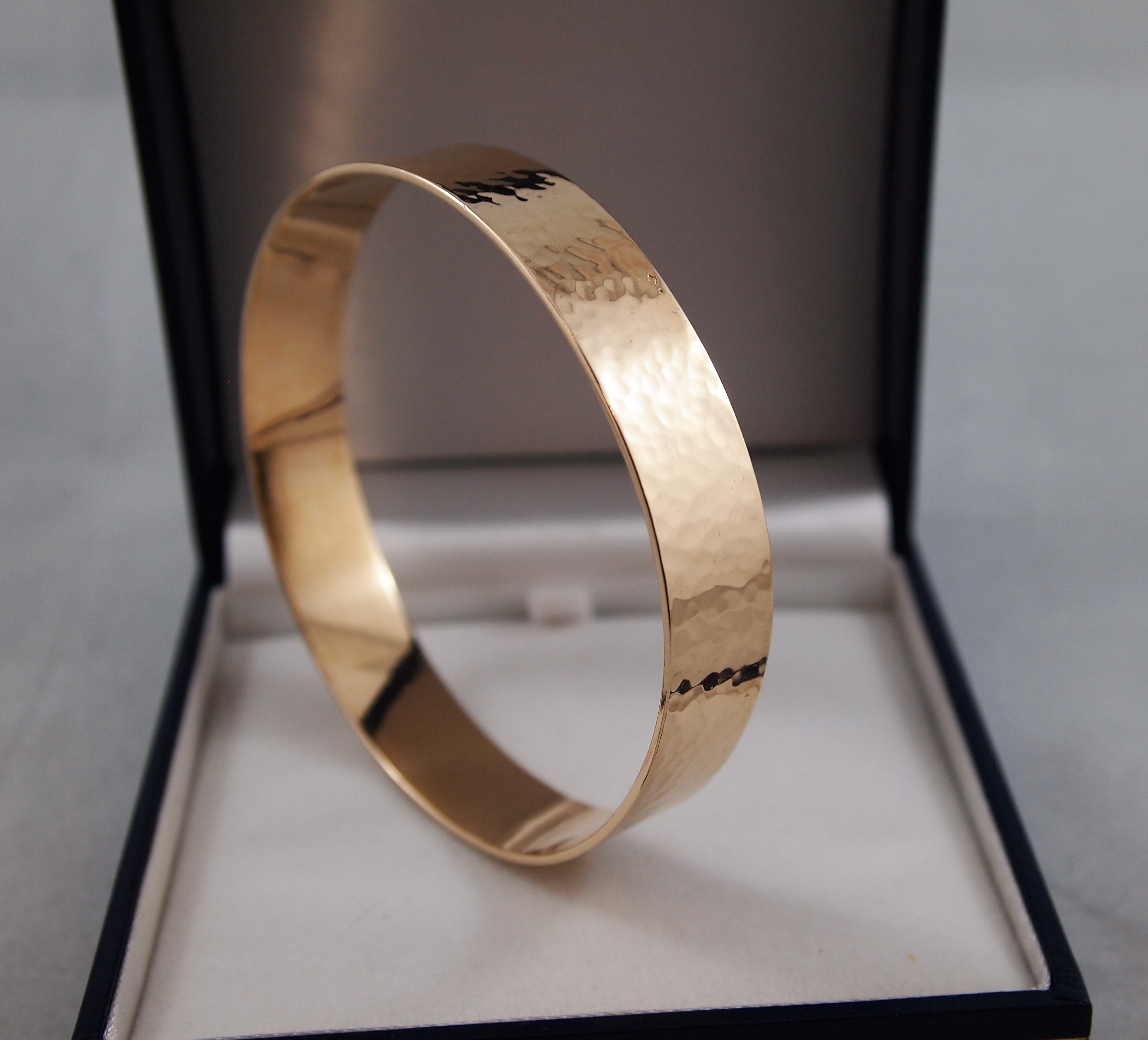 14kt Hammered finish Bangle