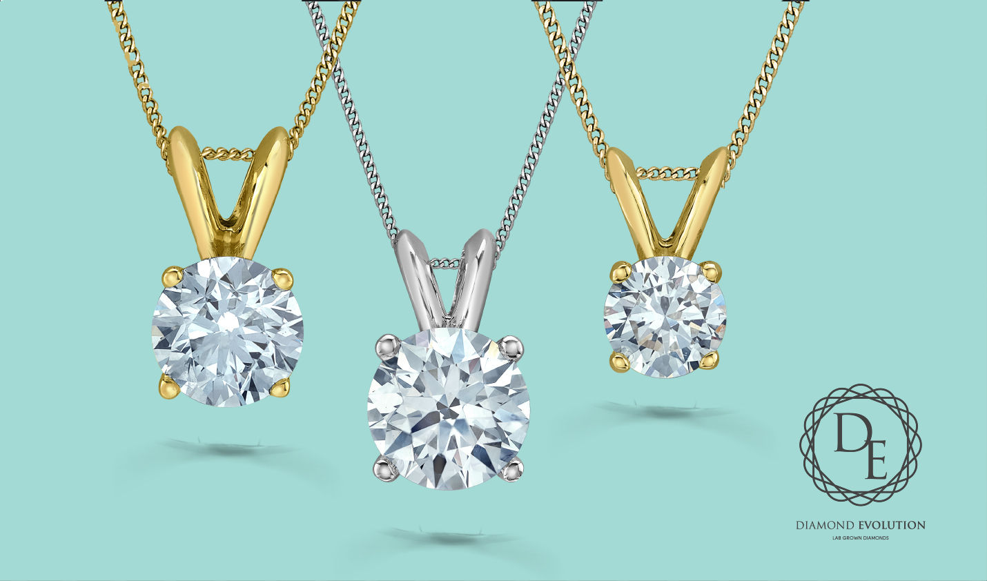 10kt Lab Diamond Pendant - Various Sizes