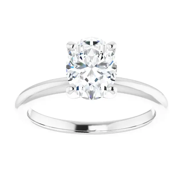 Thumbnail: 14kt Oval Moissanite 1.50ct