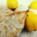 Lemon Poppy Scones artfully arranged.