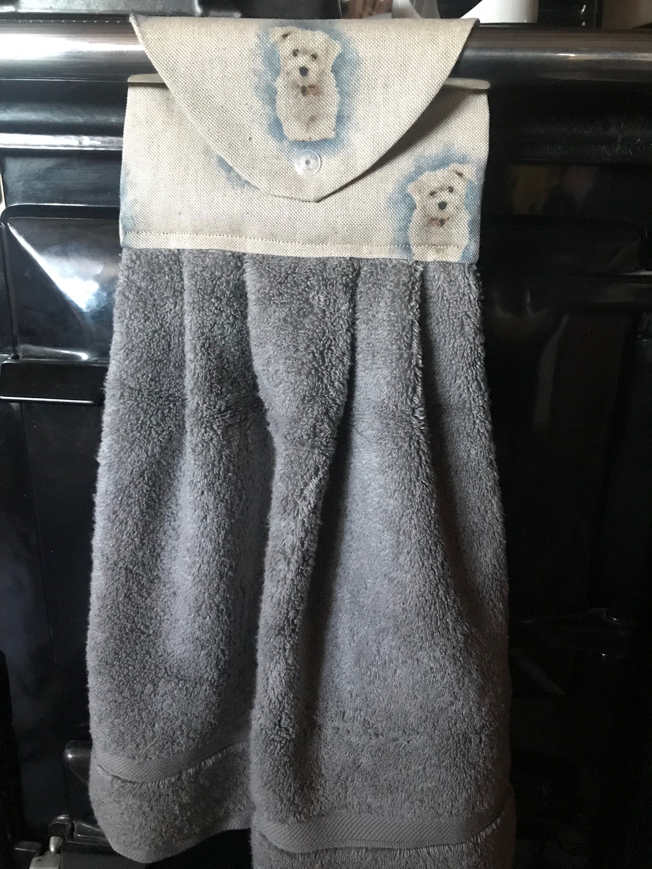 West highland terrier Aga / cooker towel