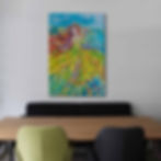 Miniaturbild: Strukturbild, Seidenkleid, Frau & Mensch "Tänzerin" 80 x 120 cm