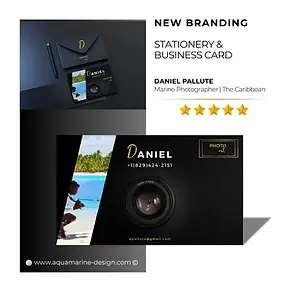 Marine Photographer DANIEL PALLUTE_ Logo & B. Card_by Aquamarine Design Studio