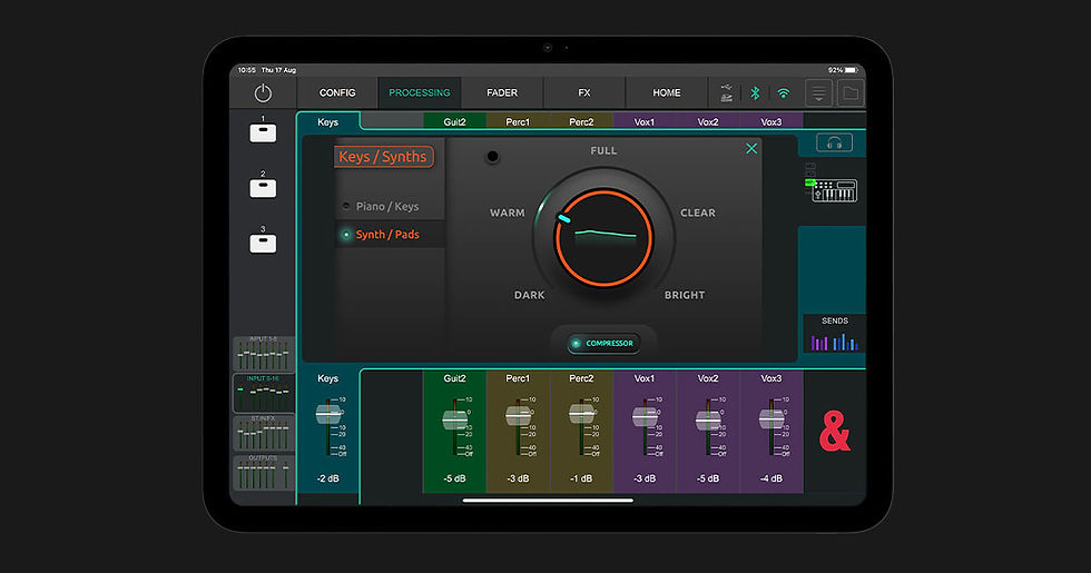 Allen & Heath CQ Mixpad App on Apple iPad