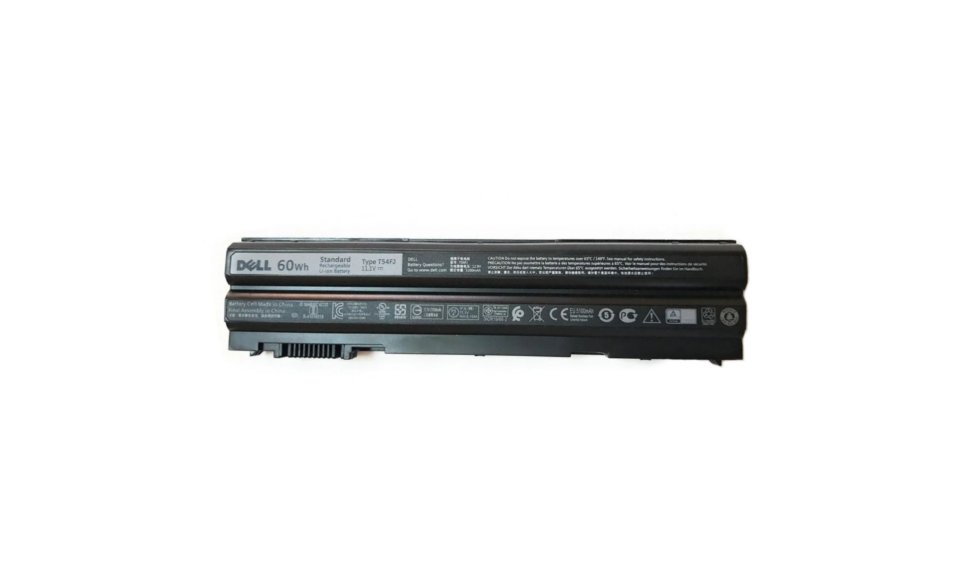 Dell T54FJ Laptop Battery 11.1V 60Wh 6 Cells Front View