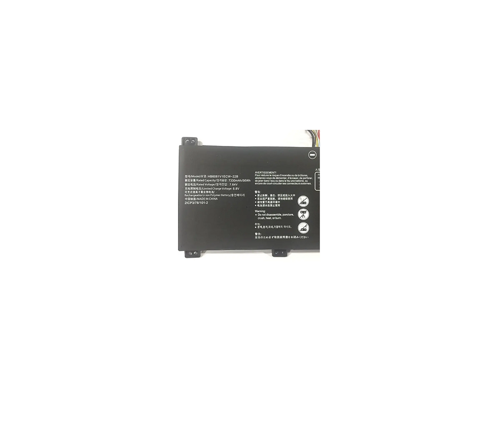 Thumbnail: Huawei HB6081V1ECW-22B Laptop Battery 7.64V 7330mAh 56Wh  4 Cells Label View