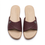 Thumbnail: MOODYS Single Strap Textured Leather Slide Sandals