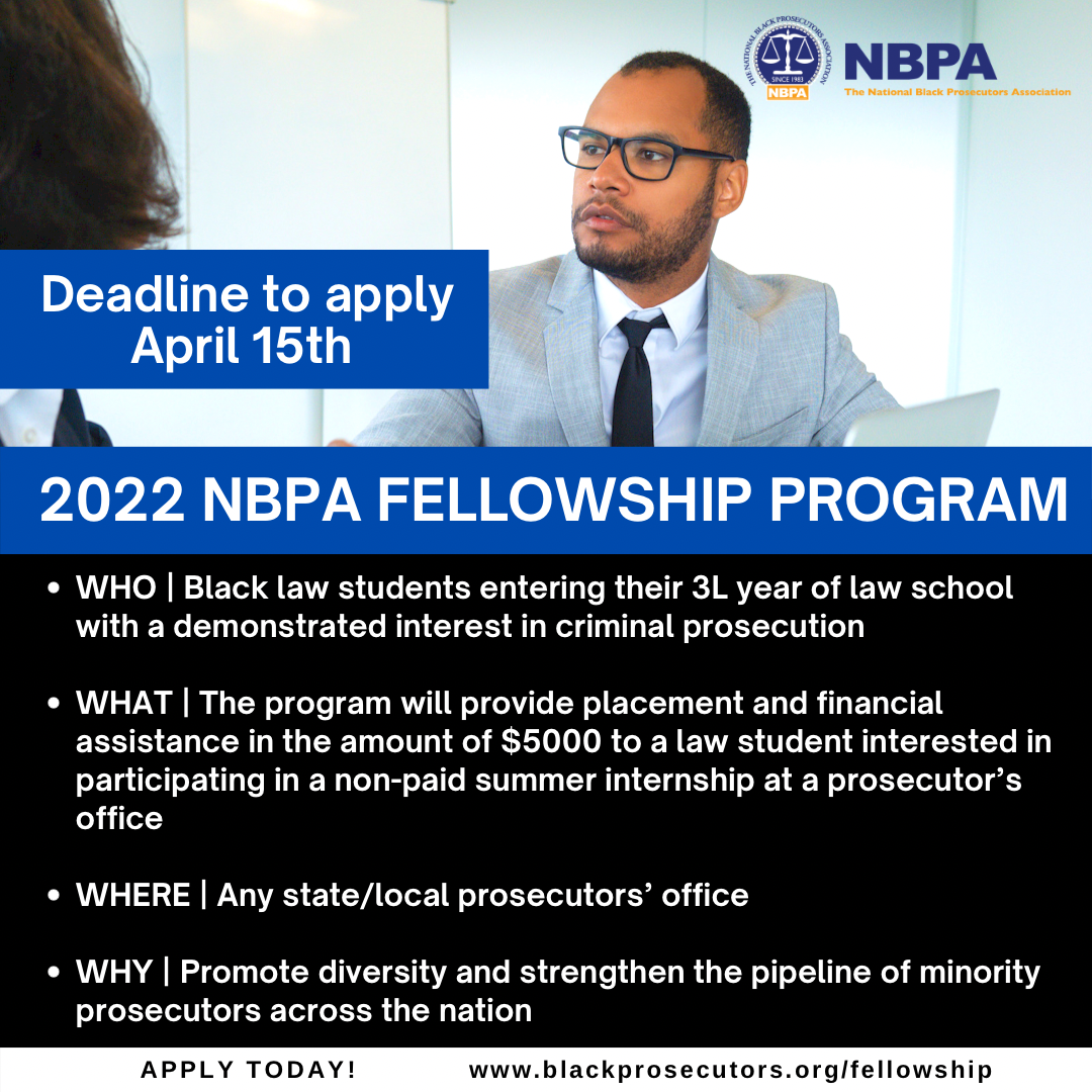 National Black Prosecutors Association Foundation Fellowship Summer 2022 content media