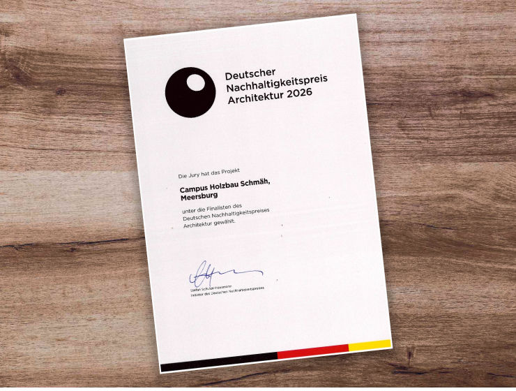 Deutscher Nachhaltigkeitspreis Architektur 2026: Wir sind unter den 4 Finalisten