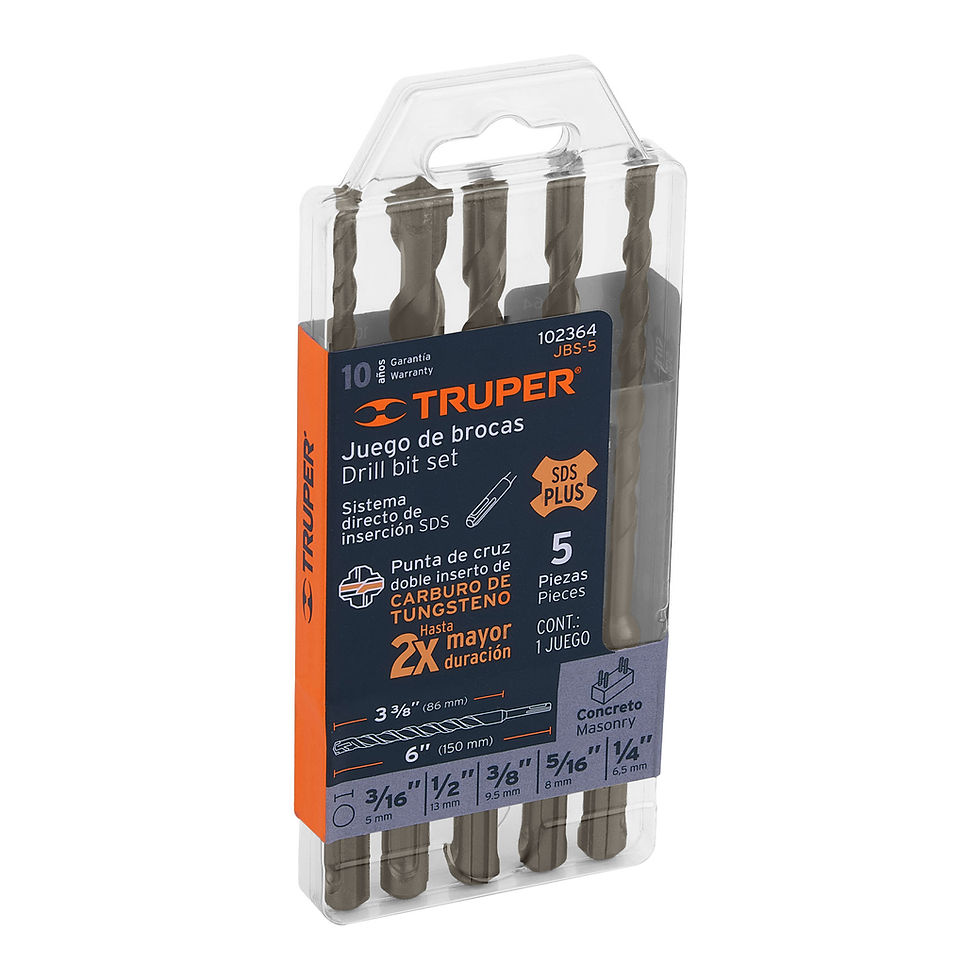 Miniatura: Juego de 5 brocas para concreto SDS Plus, Truper