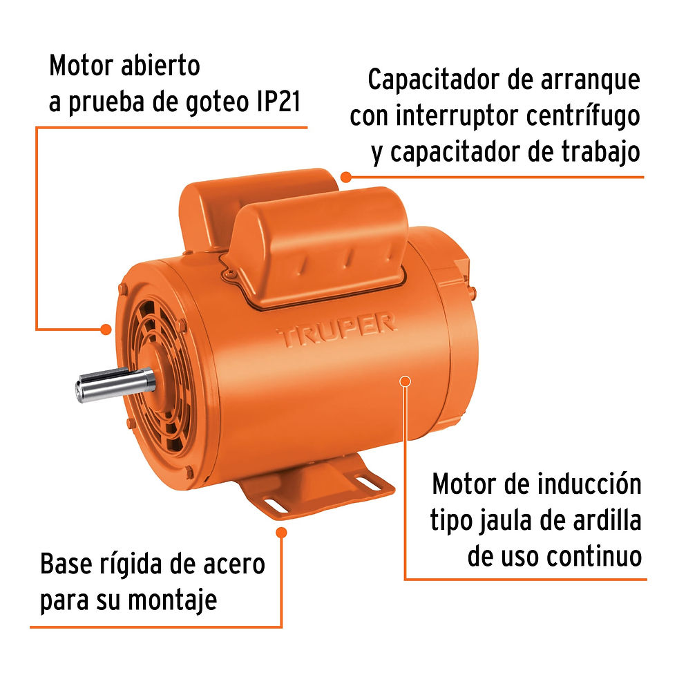 Miniatura: Motor monofásico de 1 1/2 HP, alta, Truper