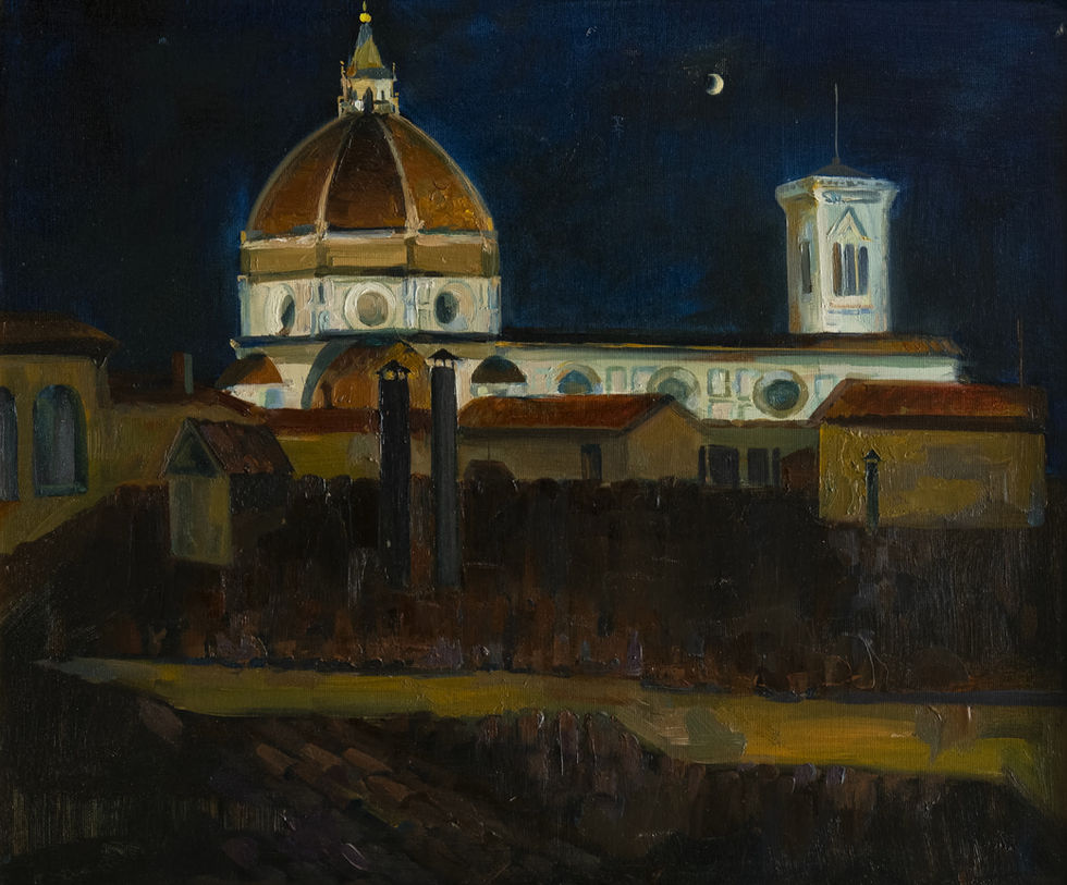 Florence Duomo, alla-prima, oil on canvas, 50x60