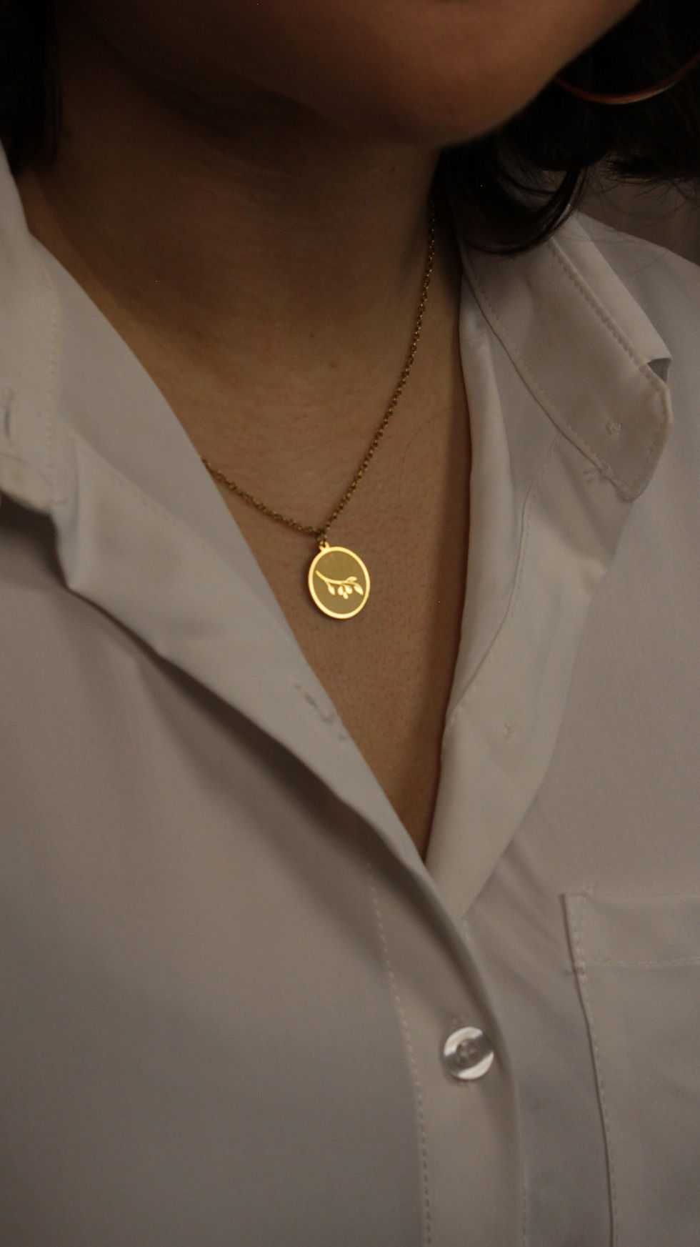 Thumbnail: Gold Plated | Olive Branch Necklace