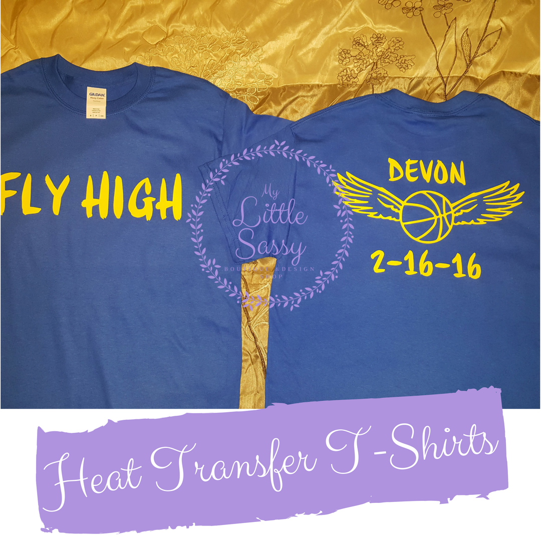 Heat Transfer T-shirt One Color Front & Back