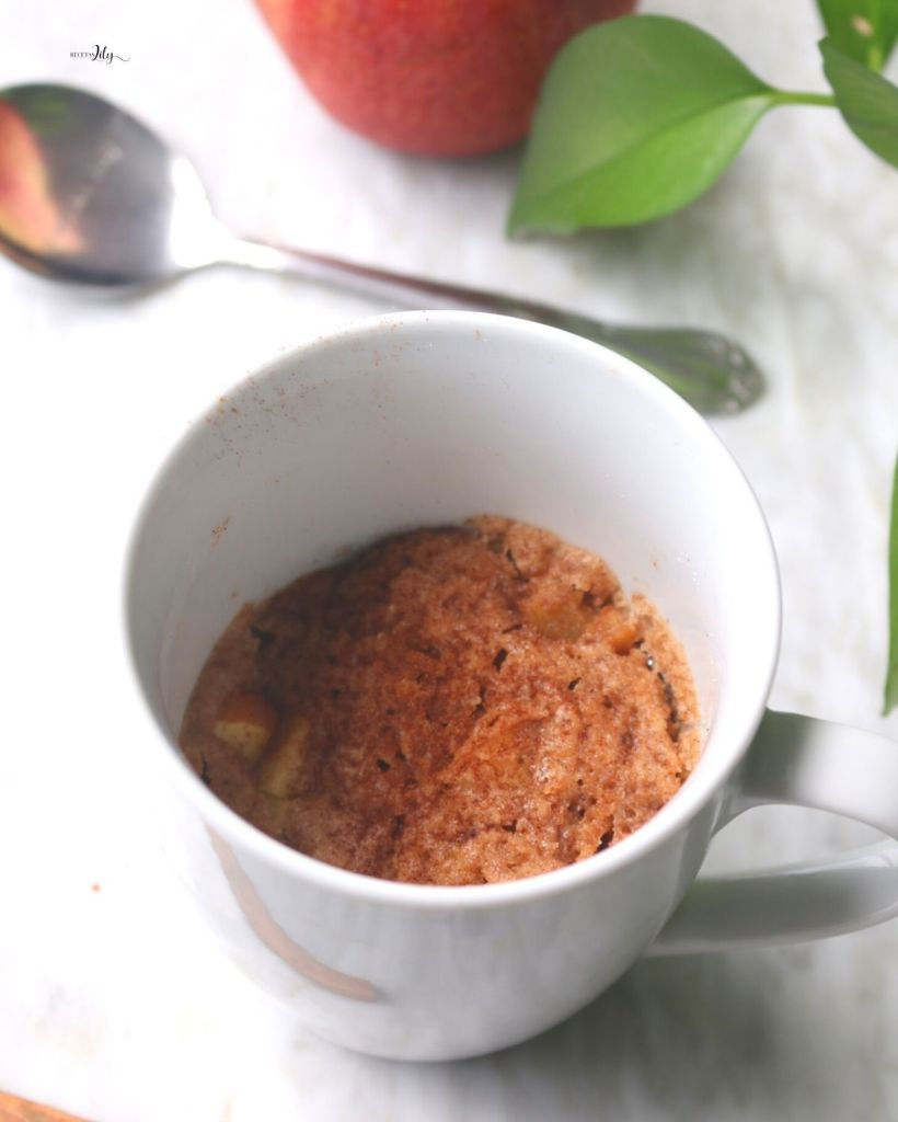 Mug cake fit de manzana y canela