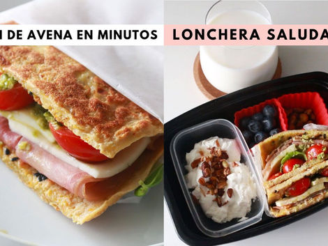 Pan de avena en el microondas para el snack y lonchera de los niños