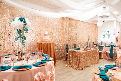 Rose Gold and Teal Wedding