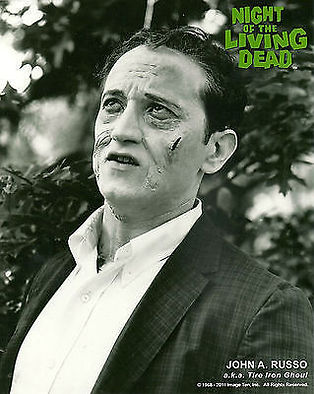 "NIGHT OF THE LIVING DEAD" PHOTO #2 - JOHN RUSSO IN GHOUL MAKEUP -- AUTOGRAPHED BY RUSSO