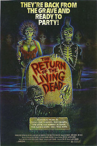 ORIGINAL ARTWORK FOR RETURN OF THE LIVING DEAD -- 11X17 -- AUTOGRAPHED BY JOHN RUSSO