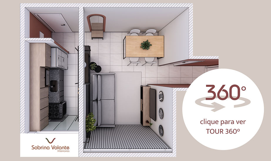 Tour 360° Apto area social