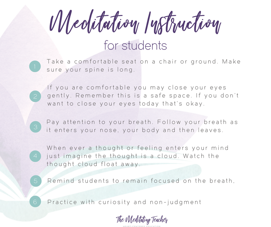 Meditation instruction for students