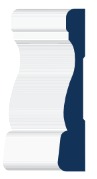 A Colonial primed casing profile, 3 1/2 inch